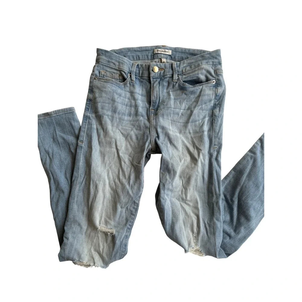 Good American Women's Blue‎ Good Legs Ripped Distressed Skinny Jeans Size 26